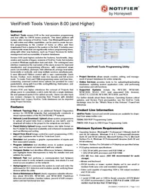 Notifier VeriFire Tools Manual Cover