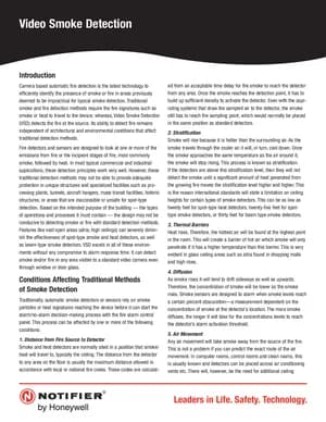 Notifier Video Smoke Detection Manual Cover