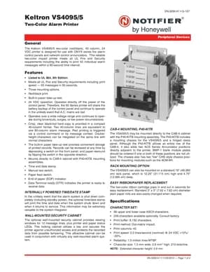 Notifier VS4095/5 Manual Cover