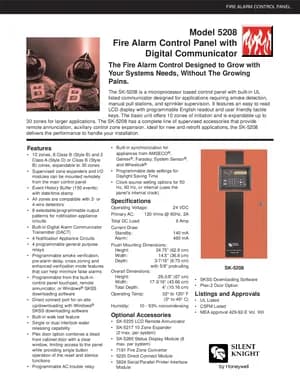 Silent Knight 5208 Series Manual Cover