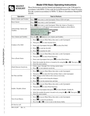 Silent Knight 5700 Manual Cover