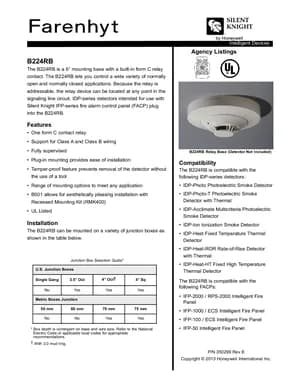 Silent Knight B224RB Manual Cover