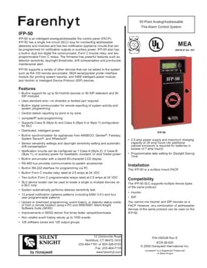 Silent Knight IFP-50 Manual Cover