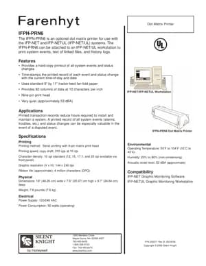 Silent Knight IFPN-PRN6 Manual Cover