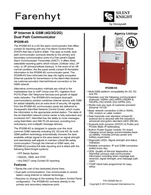 Silent Knight IPGSM-4G Manual Cover