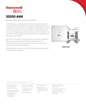 Silent Knight SD500-ANM Manual Cover