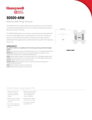 Silent Knight SD500-ARM Manual Cover