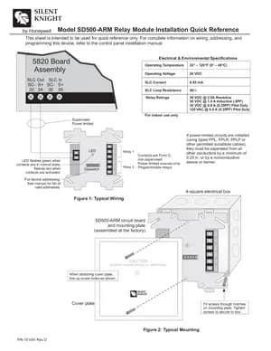 Silent Knight SD500-ARM Manual Cover