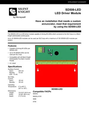 Silent Knight SD500-LED Manual Cover