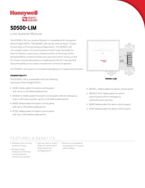 Silent Knight SD500-LIM Manual Cover