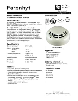 Silent Knight SD505-PHOTO Manual Cover