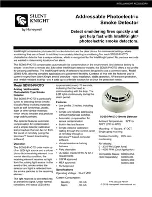 Silent Knight SD505-PHOTO Manual Cover