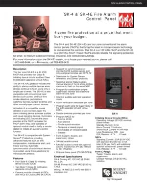 Silent Knight SK-4 Manual Cover