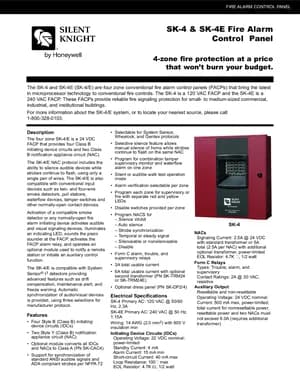 Silent Knight SK-4 Manual Cover