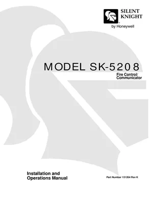 Silent Knight SK-5208 Manual Cover
