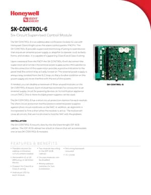 Silent Knight SK-CONTROL-6 Manual Cover