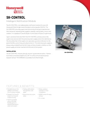 Silent Knight SK-CONTROL Manual Cover