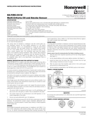 Silent Knight SK-FIRE-CO-W Manual Cover