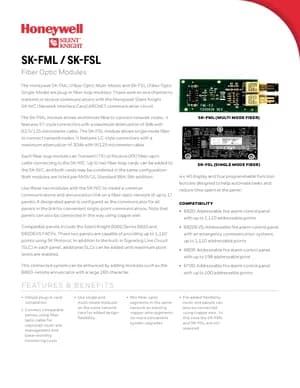 Silent Knight SK-FML and SK-FSL Manual Cover