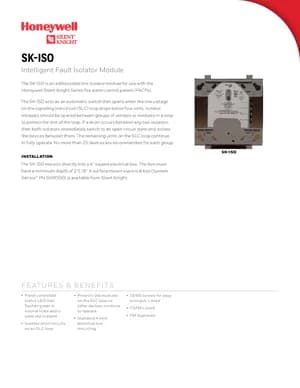 Silent Knight SK-ISO Manual Cover
