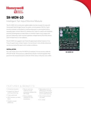 Silent Knight SK-MON-10 Manual Cover