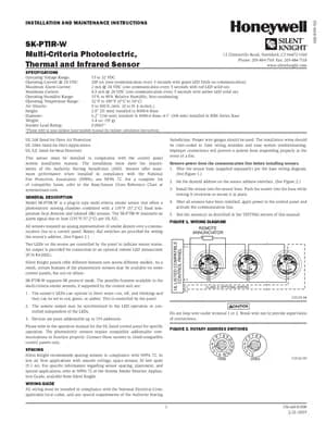 Silent Knight SK-PTIR-W Manual Cover