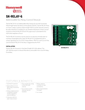 Silent Knight SK-RELAY-6 Manual Cover