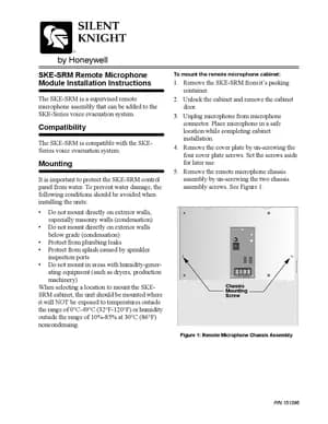 Silent Knight SKE-SRM Manual Cover