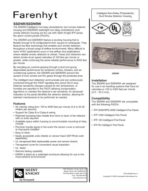 Silent Knight SSDNR and SSDNRW Manual Cover