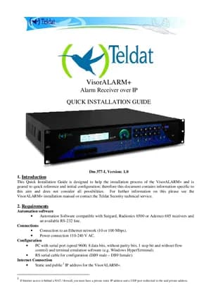 Silent Knight VisorALARM+ Manual Cover