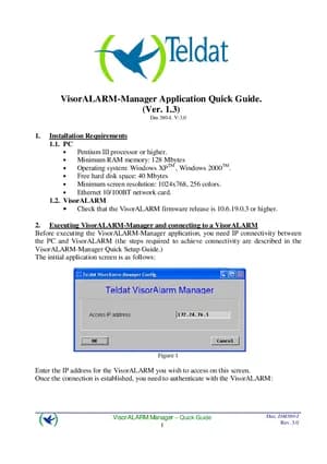 Silent Knight VisorALARM-Manager Manual Cover