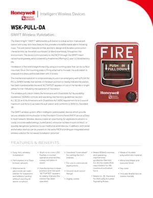 Silent Knight WSK-PULL-DA Manual Cover