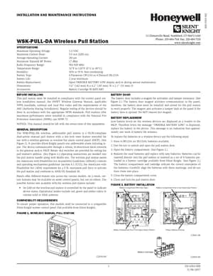 Silent Knight WSK-PULL-DA Manual Cover