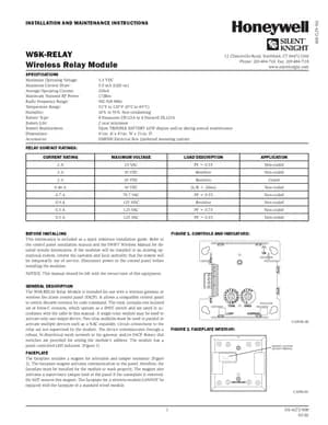 Silent Knight WSK-RELAY Manual Cover