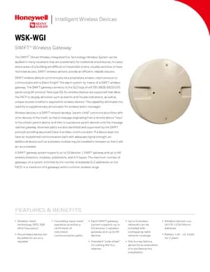 Silent Knight WSK-WGI Manual Cover