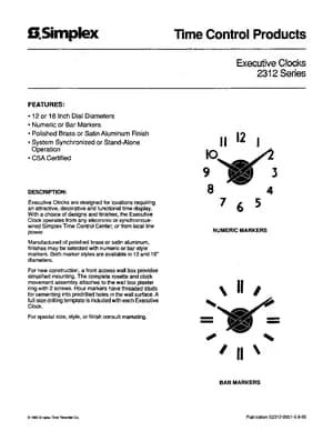 2312 Series Executive Clocks thumbnail