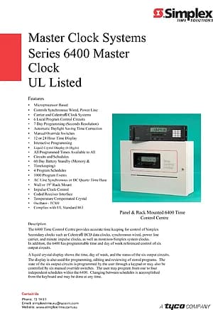 6400 Series Master Clock thumbnail