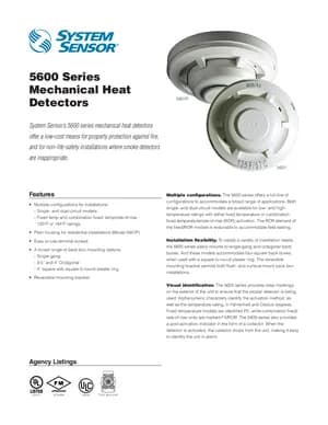 5600 Series Mechanical Heat Detectors thumbnail