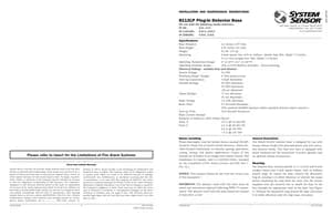 System Sensor B112LP Manual Cover