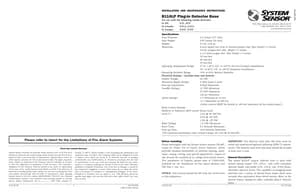 System Sensor B116LP Manual Cover