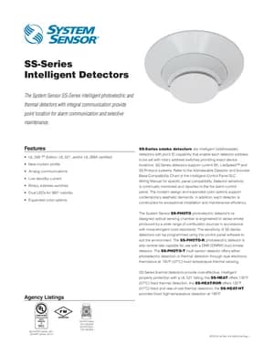 SS-Series Intelligent Detectors manual thumbnail
